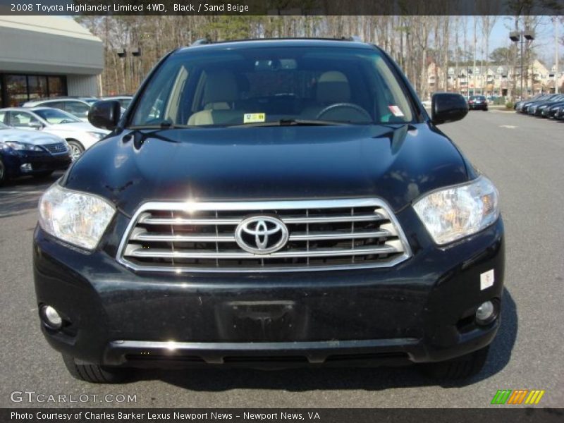 Black / Sand Beige 2008 Toyota Highlander Limited 4WD