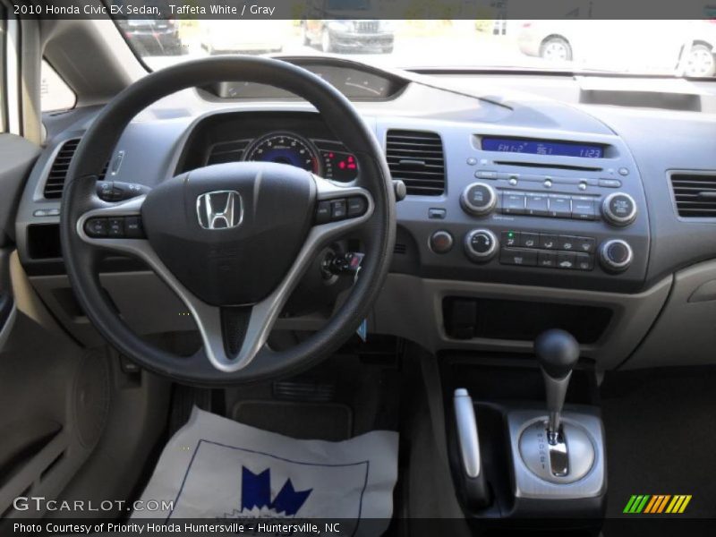 Taffeta White / Gray 2010 Honda Civic EX Sedan
