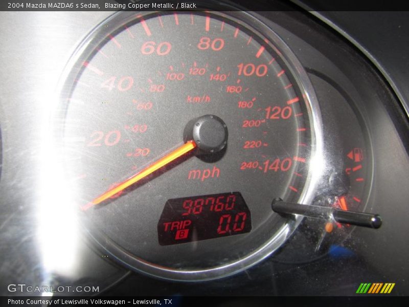 Blazing Copper Metallic / Black 2004 Mazda MAZDA6 s Sedan