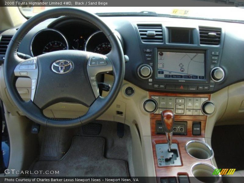Black / Sand Beige 2008 Toyota Highlander Limited 4WD