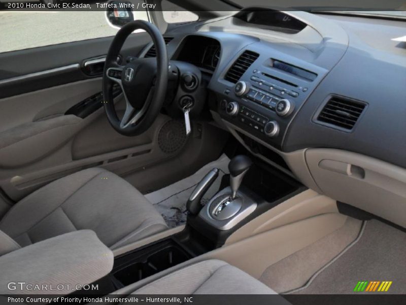 Taffeta White / Gray 2010 Honda Civic EX Sedan
