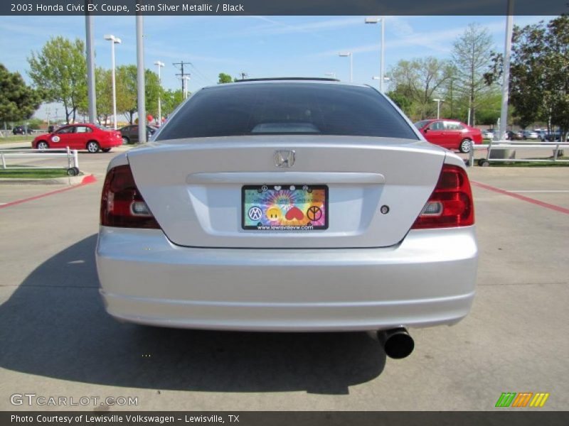 Satin Silver Metallic / Black 2003 Honda Civic EX Coupe