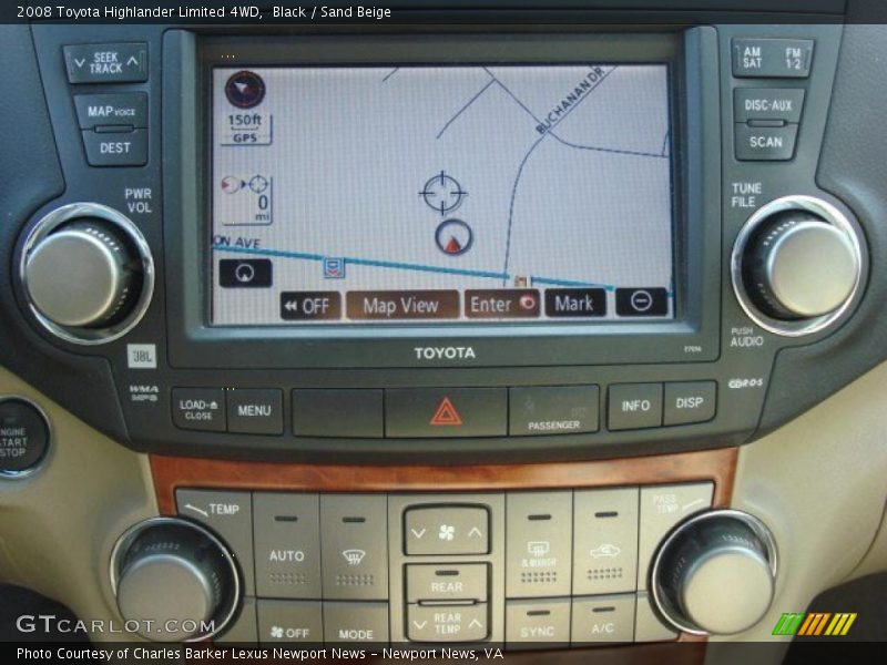 Black / Sand Beige 2008 Toyota Highlander Limited 4WD