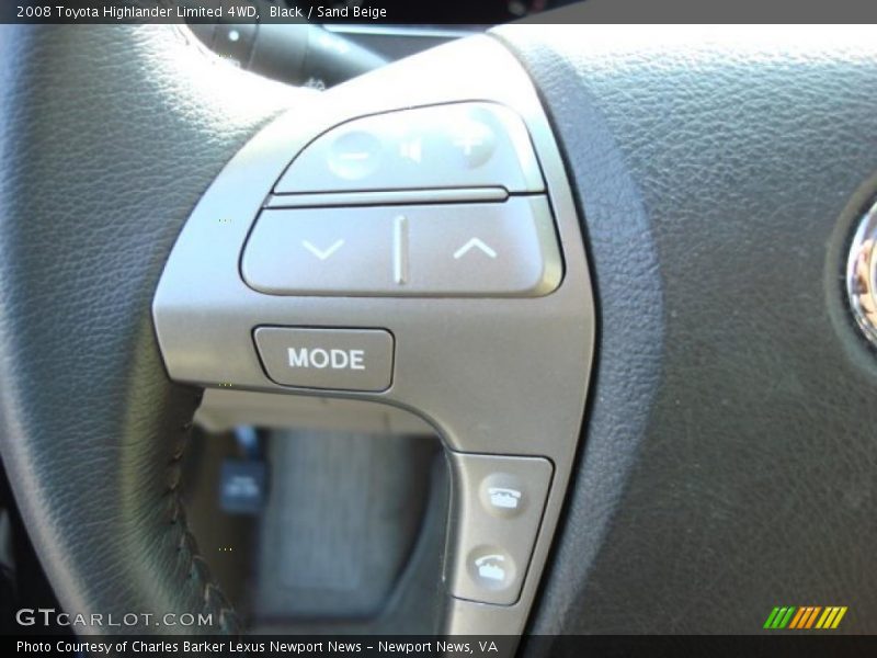 Black / Sand Beige 2008 Toyota Highlander Limited 4WD