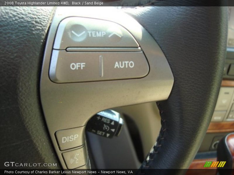 Black / Sand Beige 2008 Toyota Highlander Limited 4WD