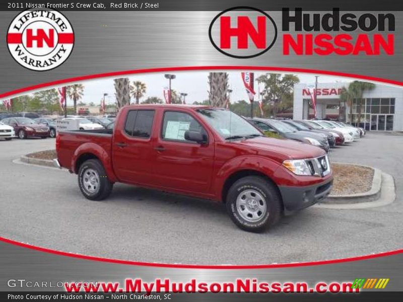 Red Brick / Steel 2011 Nissan Frontier S Crew Cab