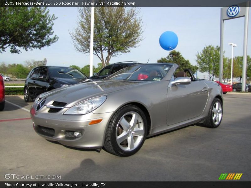 Pewter Silver Metallic / Brown 2005 Mercedes-Benz SLK 350 Roadster