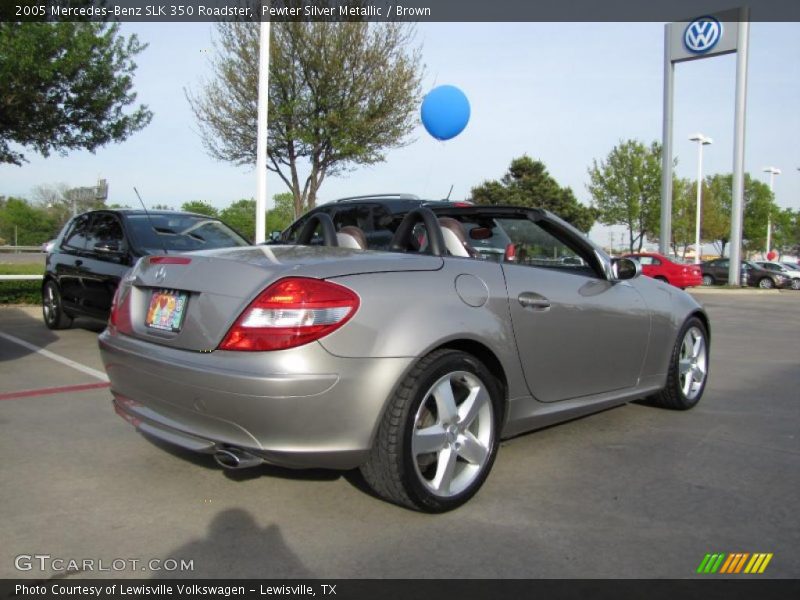 Pewter Silver Metallic / Brown 2005 Mercedes-Benz SLK 350 Roadster