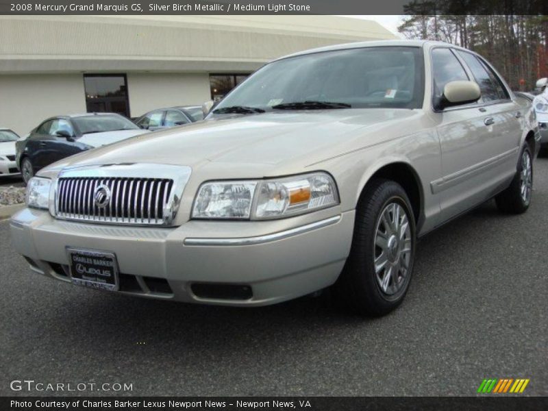Silver Birch Metallic / Medium Light Stone 2008 Mercury Grand Marquis GS