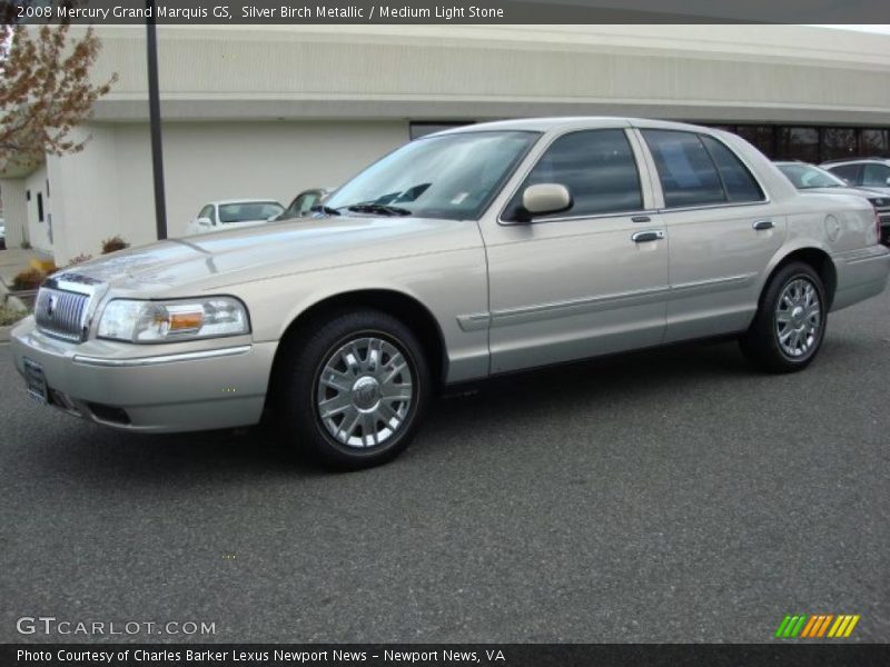 Silver Birch Metallic / Medium Light Stone 2008 Mercury Grand Marquis GS