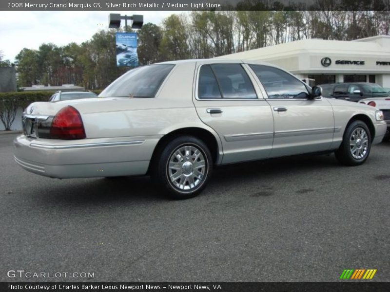 Silver Birch Metallic / Medium Light Stone 2008 Mercury Grand Marquis GS