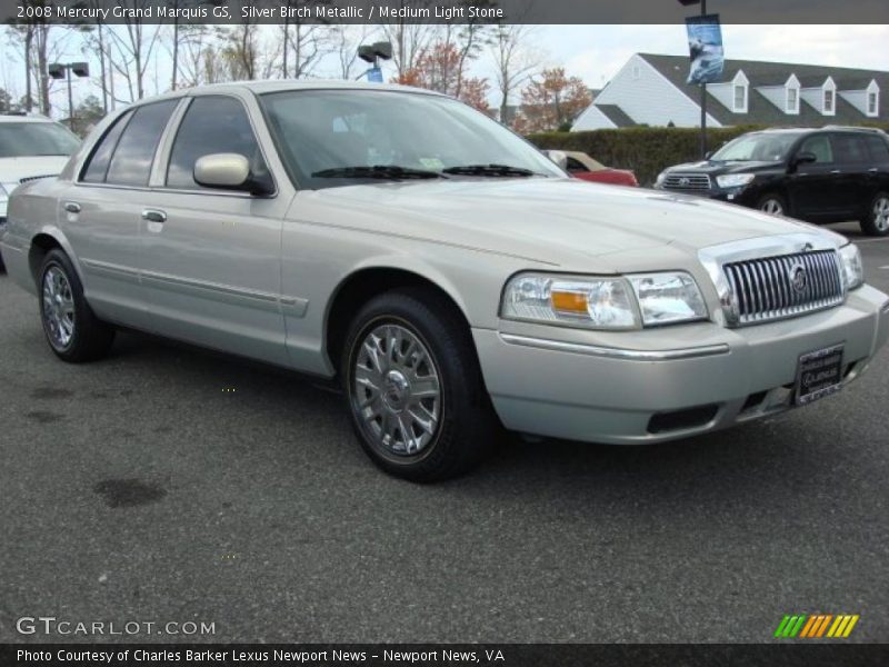 Silver Birch Metallic / Medium Light Stone 2008 Mercury Grand Marquis GS
