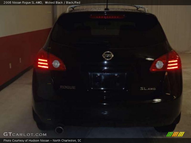 Wicked Black / Black/Red 2008 Nissan Rogue SL AWD