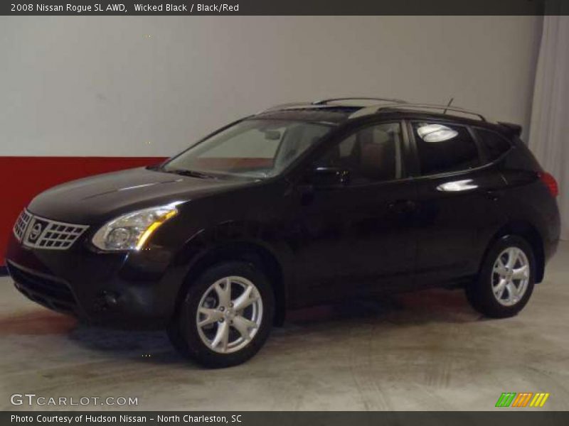 Wicked Black / Black/Red 2008 Nissan Rogue SL AWD