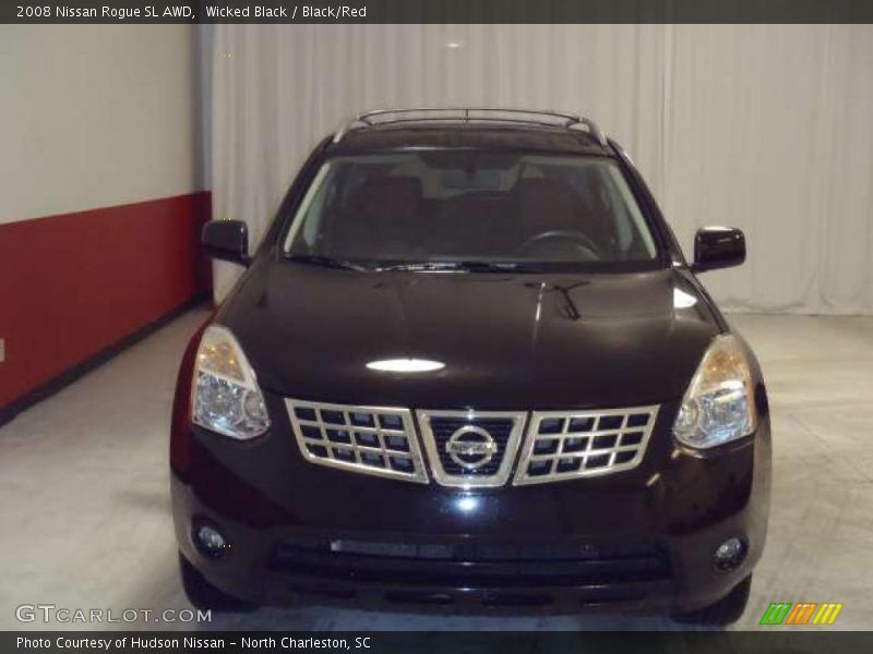Wicked Black / Black/Red 2008 Nissan Rogue SL AWD