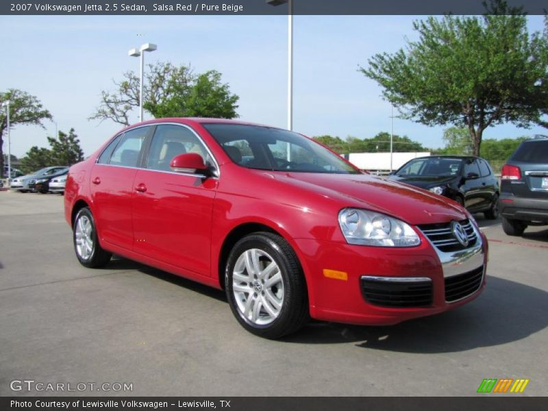 Salsa Red / Pure Beige 2007 Volkswagen Jetta 2.5 Sedan