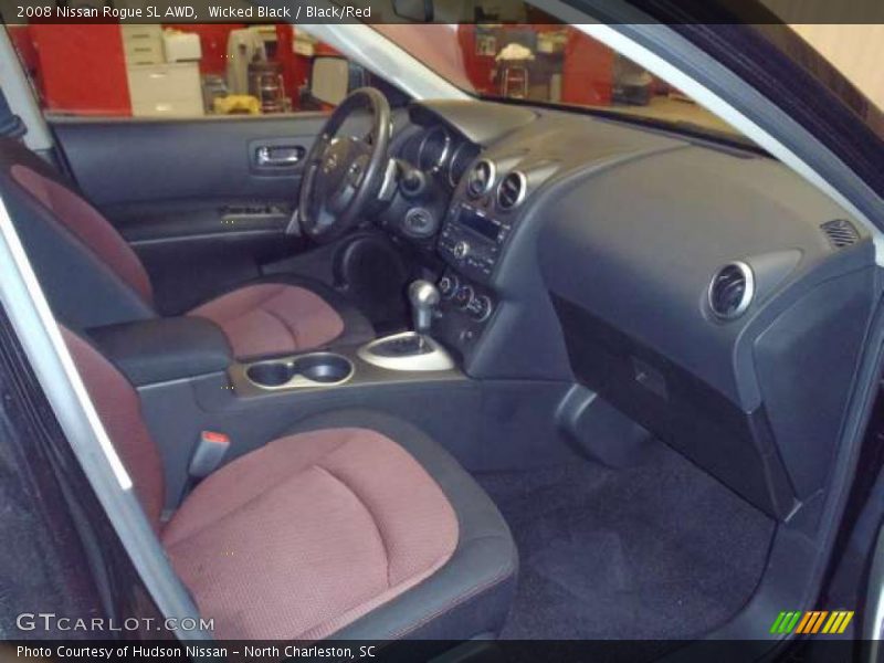 Wicked Black / Black/Red 2008 Nissan Rogue SL AWD