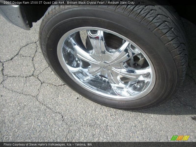 Brilliant Black Crystal Pearl / Medium Slate Gray 2007 Dodge Ram 1500 ST Quad Cab 4x4