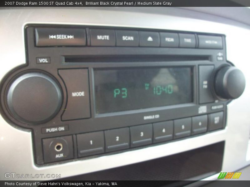 Brilliant Black Crystal Pearl / Medium Slate Gray 2007 Dodge Ram 1500 ST Quad Cab 4x4
