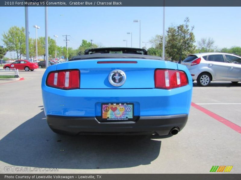 Grabber Blue / Charcoal Black 2010 Ford Mustang V6 Convertible