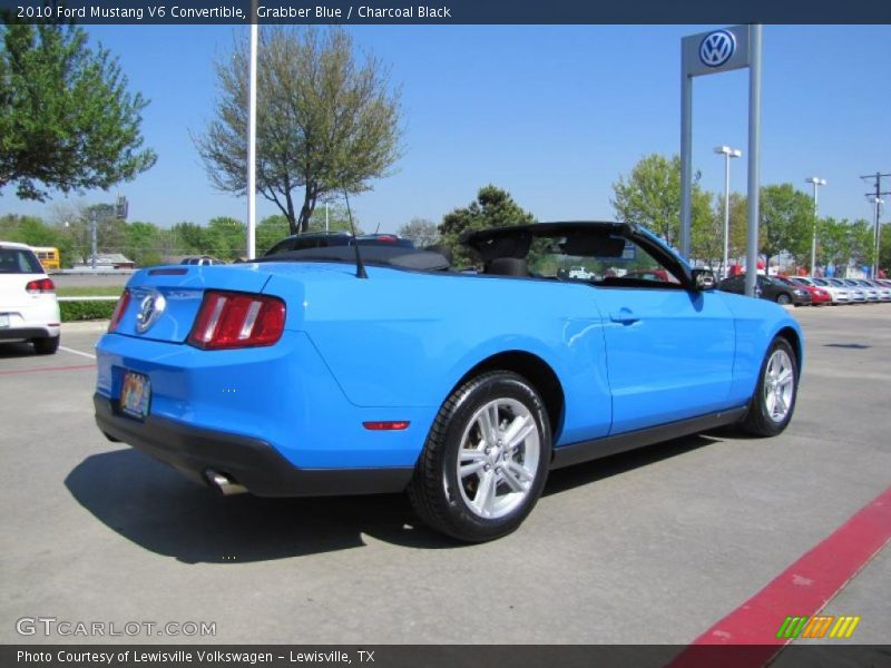 Grabber Blue / Charcoal Black 2010 Ford Mustang V6 Convertible
