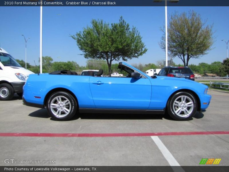 Grabber Blue / Charcoal Black 2010 Ford Mustang V6 Convertible