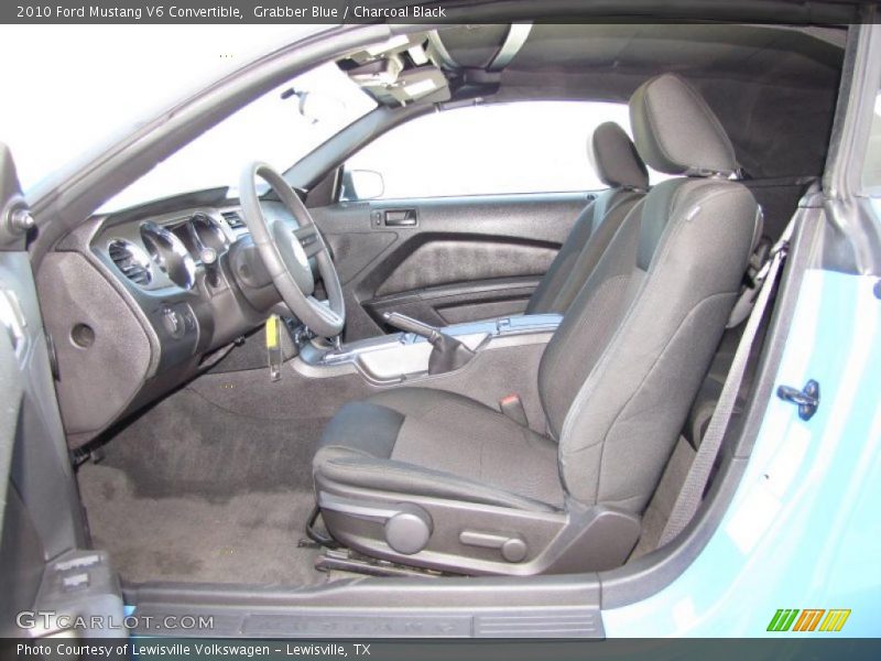 Grabber Blue / Charcoal Black 2010 Ford Mustang V6 Convertible