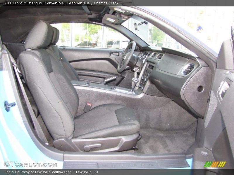 Grabber Blue / Charcoal Black 2010 Ford Mustang V6 Convertible