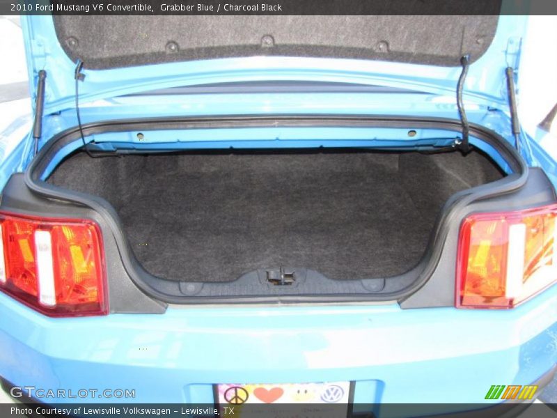 Grabber Blue / Charcoal Black 2010 Ford Mustang V6 Convertible