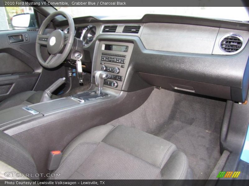 Grabber Blue / Charcoal Black 2010 Ford Mustang V6 Convertible