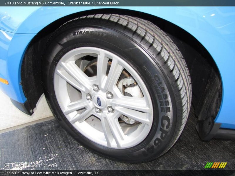 Grabber Blue / Charcoal Black 2010 Ford Mustang V6 Convertible