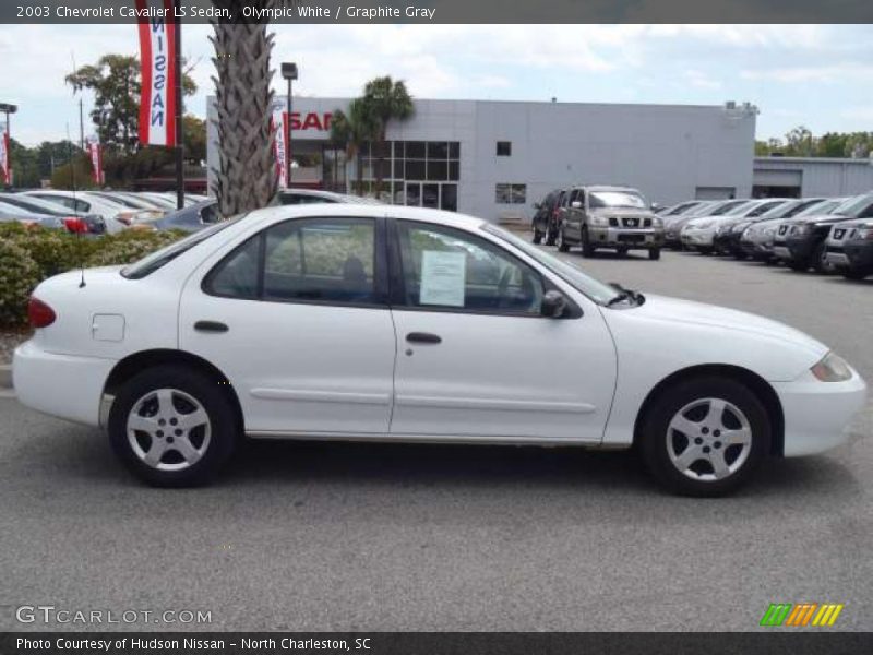 Olympic White / Graphite Gray 2003 Chevrolet Cavalier LS Sedan