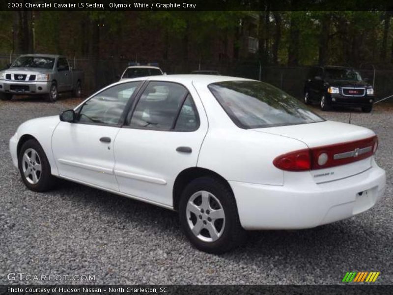 Olympic White / Graphite Gray 2003 Chevrolet Cavalier LS Sedan