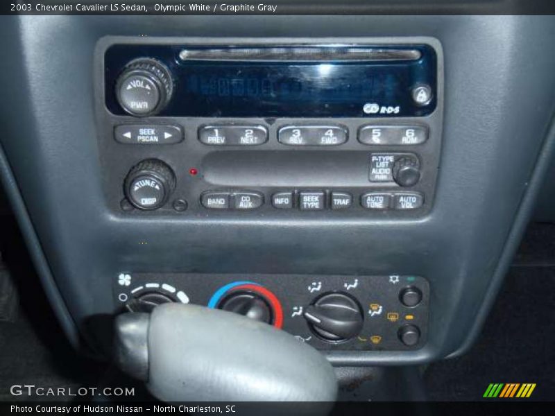 Olympic White / Graphite Gray 2003 Chevrolet Cavalier LS Sedan