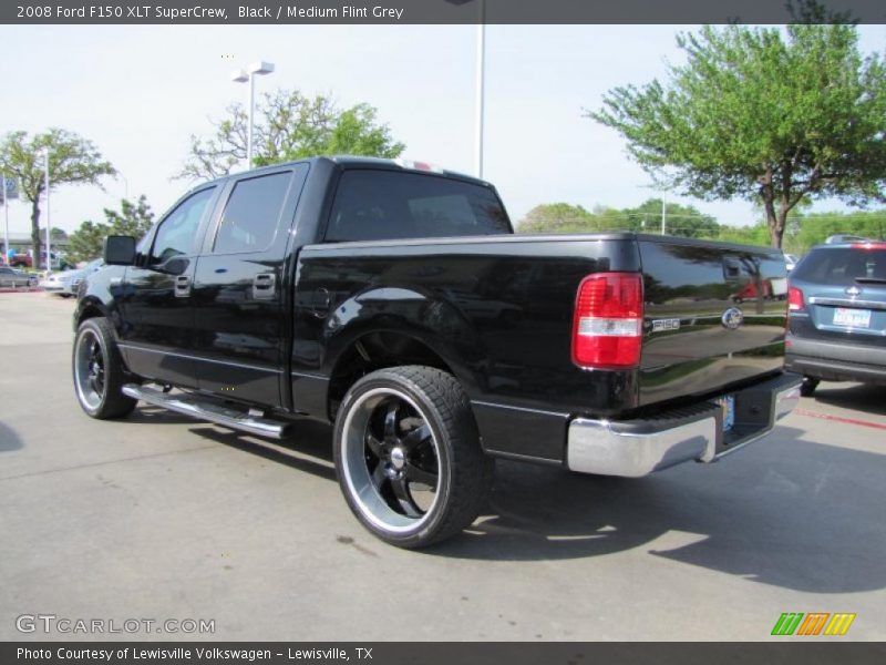 Black / Medium Flint Grey 2008 Ford F150 XLT SuperCrew