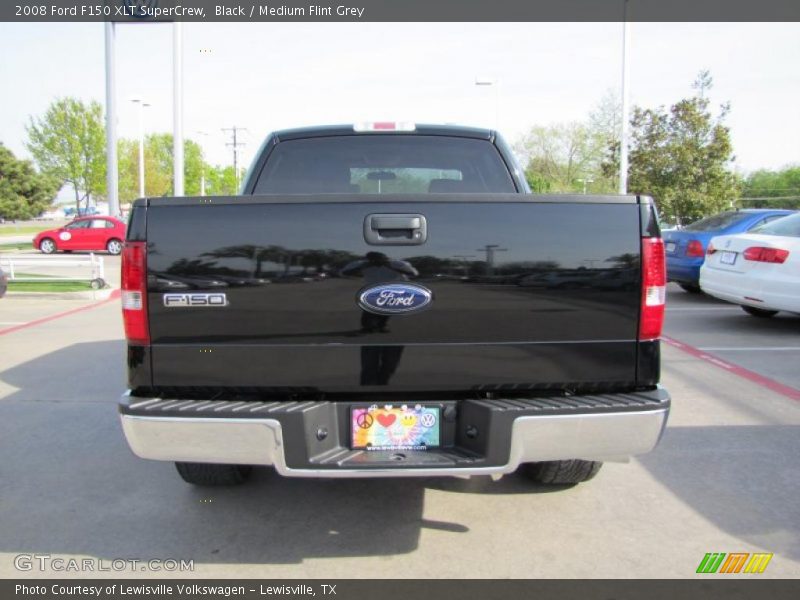 Black / Medium Flint Grey 2008 Ford F150 XLT SuperCrew