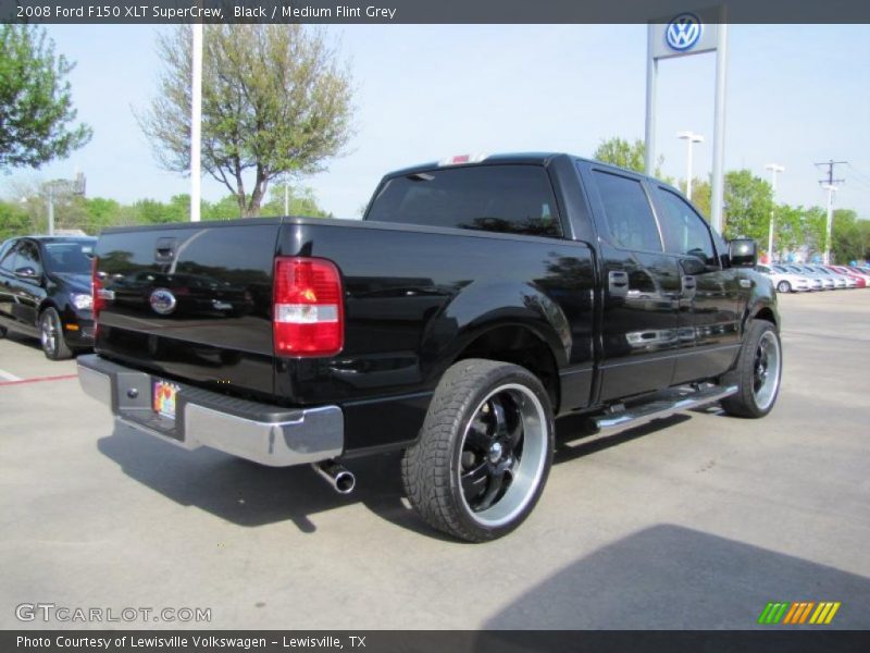 Black / Medium Flint Grey 2008 Ford F150 XLT SuperCrew