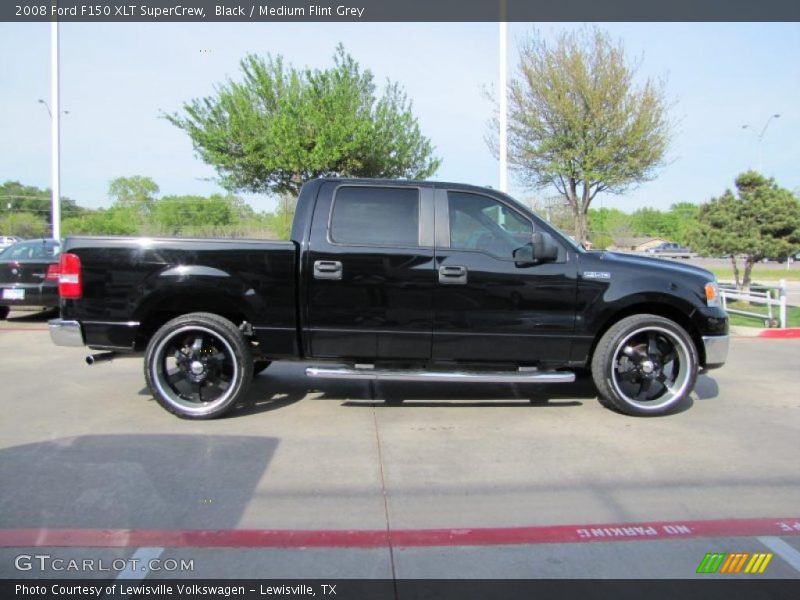 Black / Medium Flint Grey 2008 Ford F150 XLT SuperCrew