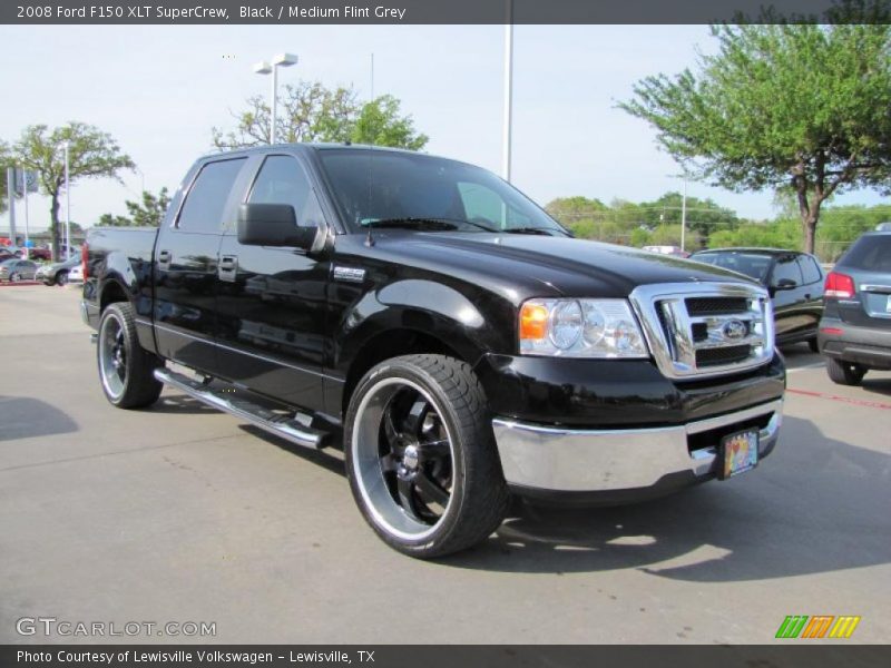 Black / Medium Flint Grey 2008 Ford F150 XLT SuperCrew