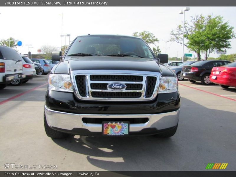 Black / Medium Flint Grey 2008 Ford F150 XLT SuperCrew