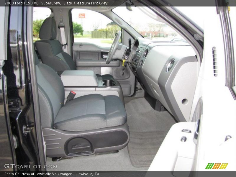 Black / Medium Flint Grey 2008 Ford F150 XLT SuperCrew