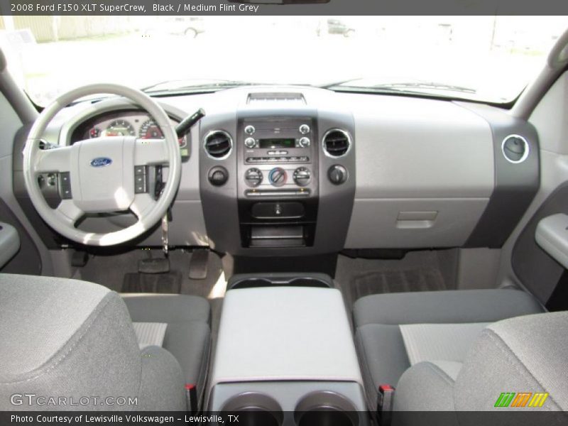 Black / Medium Flint Grey 2008 Ford F150 XLT SuperCrew
