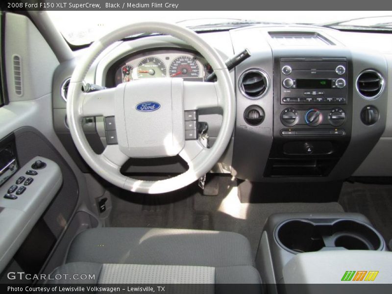 Black / Medium Flint Grey 2008 Ford F150 XLT SuperCrew