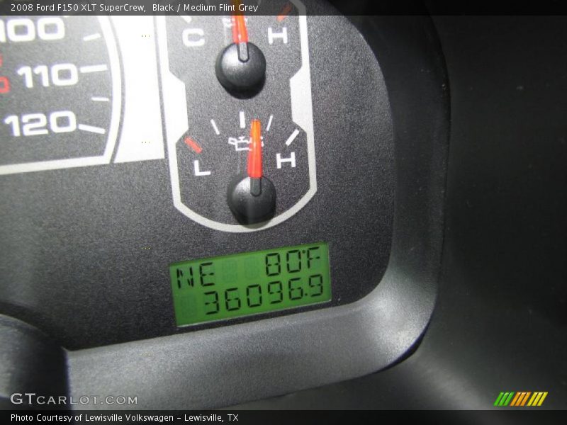 Black / Medium Flint Grey 2008 Ford F150 XLT SuperCrew