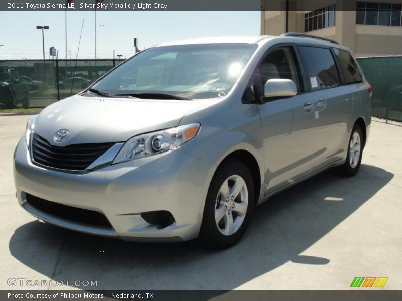 Silver Sky Metallic / Light Gray 2011 Toyota Sienna LE