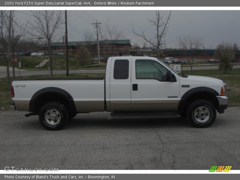 Oxford White / Medium Parchment 2001 Ford F250 Super Duty Lariat SuperCab 4x4
