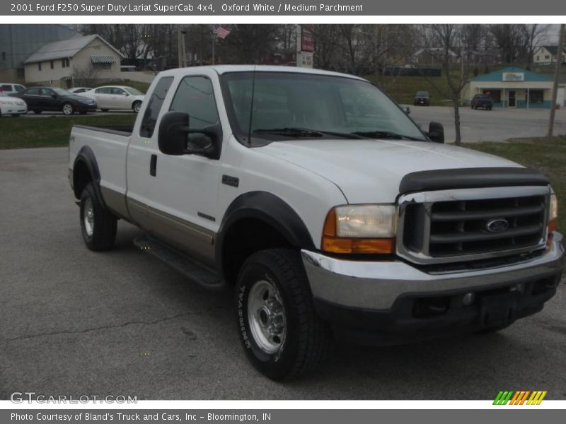 Oxford White / Medium Parchment 2001 Ford F250 Super Duty Lariat SuperCab 4x4