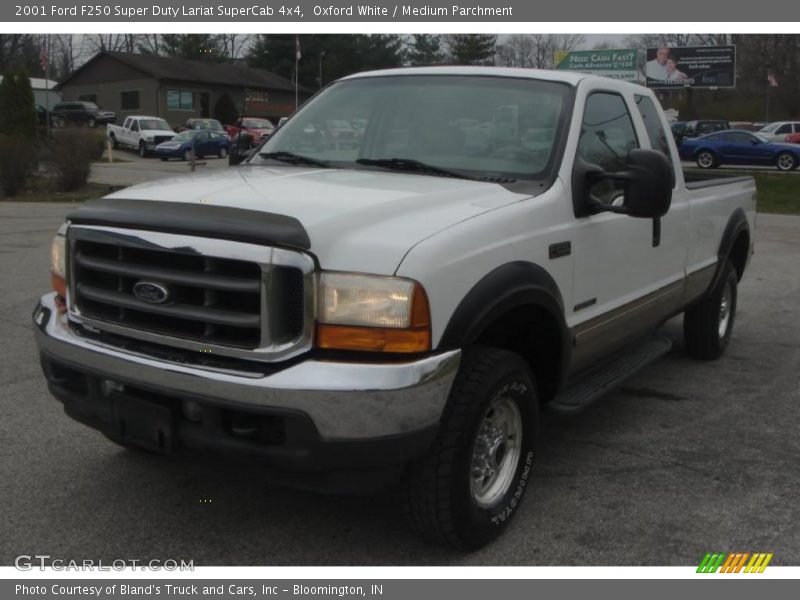 Oxford White / Medium Parchment 2001 Ford F250 Super Duty Lariat SuperCab 4x4