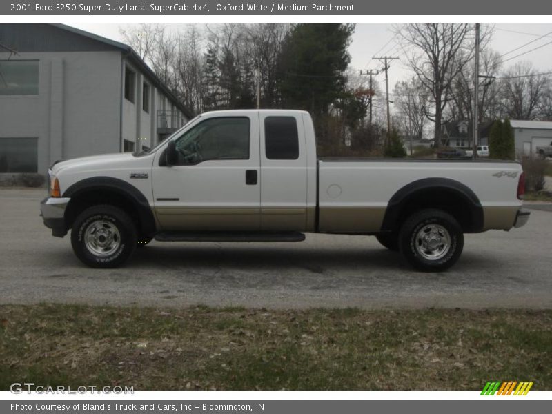 Oxford White / Medium Parchment 2001 Ford F250 Super Duty Lariat SuperCab 4x4