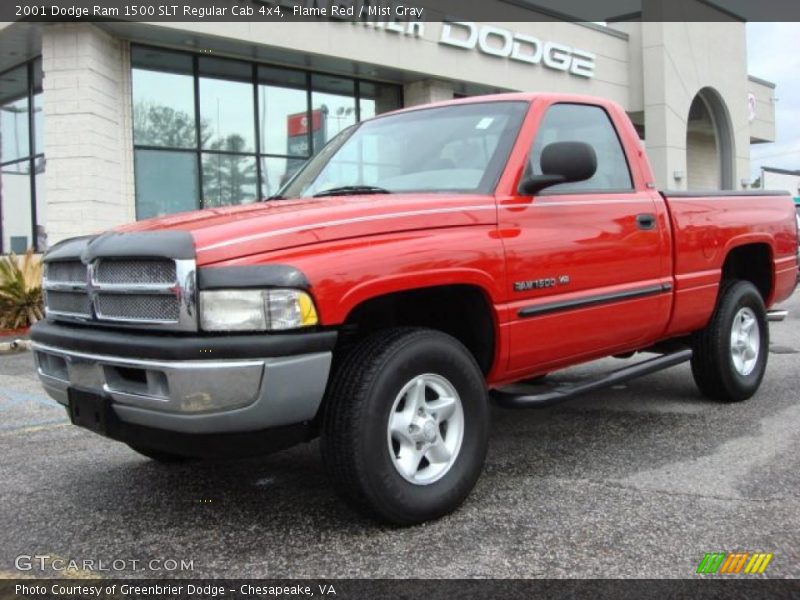 Flame Red / Mist Gray 2001 Dodge Ram 1500 SLT Regular Cab 4x4